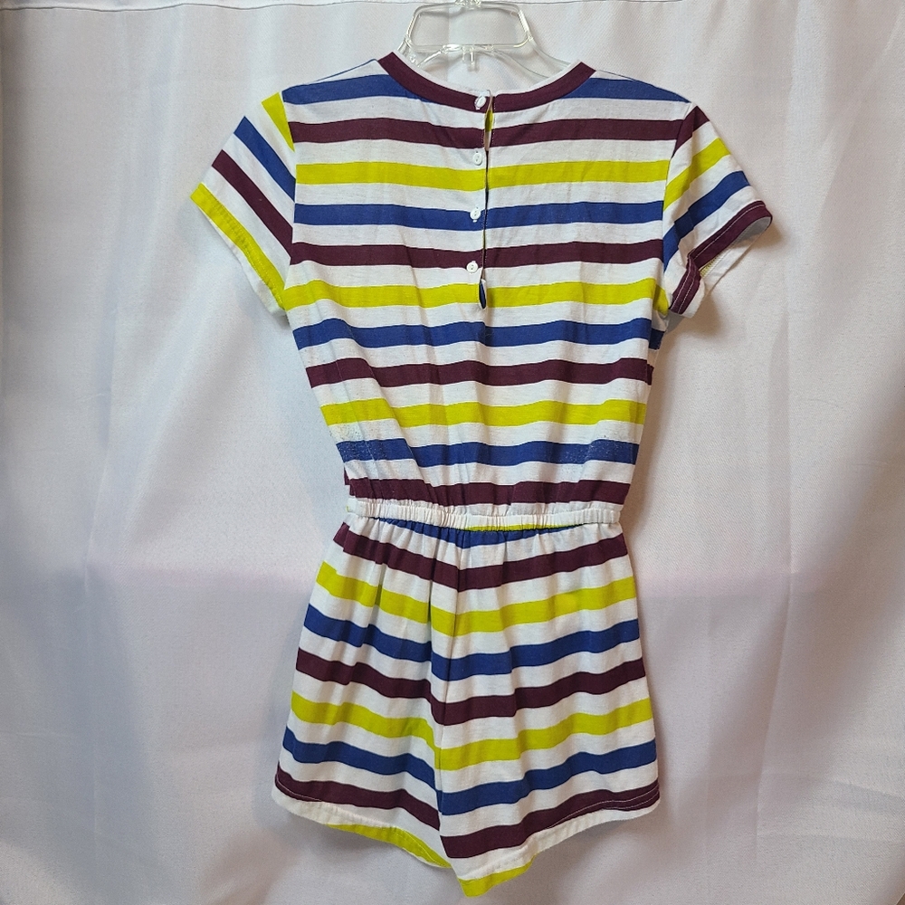 American Apparel Striped Colorful Romper Women's Size Small - Picture 2 of 4